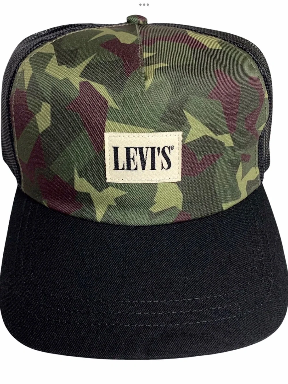 Levi’s Logo Camo Camouflage Snapback Trucker Hat NWT Hipster